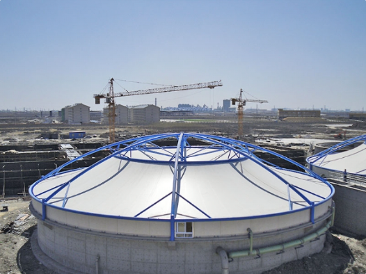 湛江市污水池加盖膜结构遮阳篷 - 厂家
